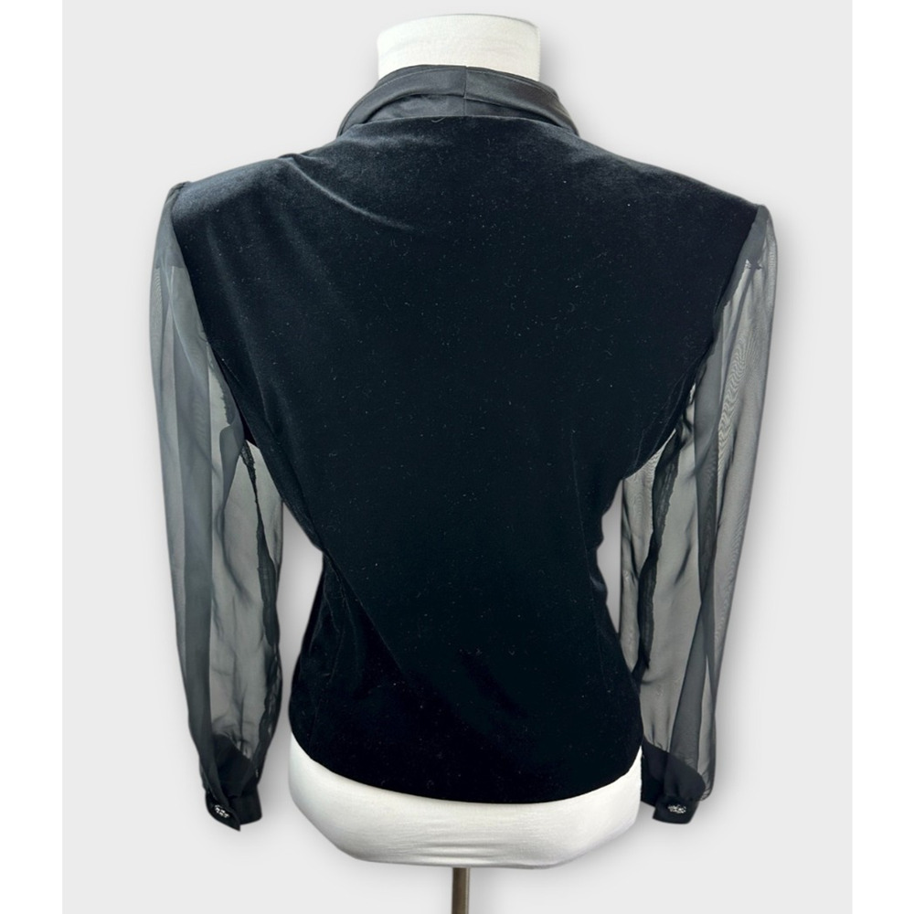 Vintage Another Thyme Velvet Top Size Large Fairy Grunge Victorian Jewel Buttons - Picture 8 of 10